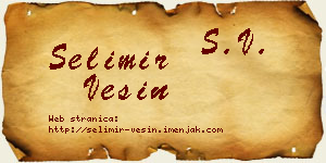 Selimir Vesin vizit kartica